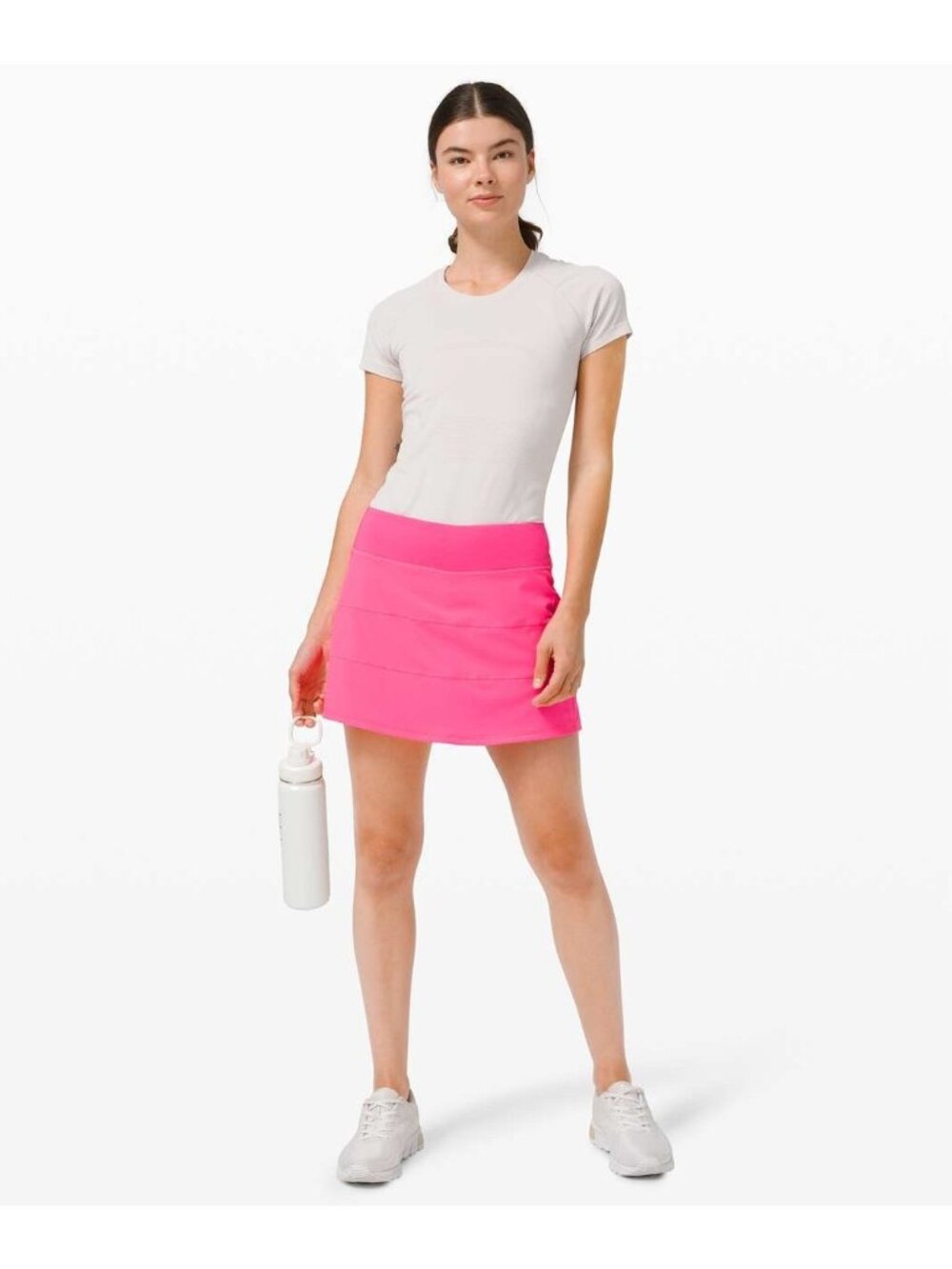Lululemon Women's Pace Rival Skirt *4-way Stretch 15" Pink Highlight Size 6
